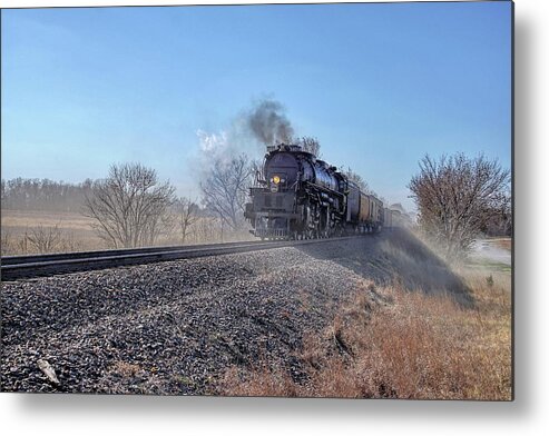 Steam Metal Print featuring the photograph Number 4014 Rolling Along by Alan Hutchins