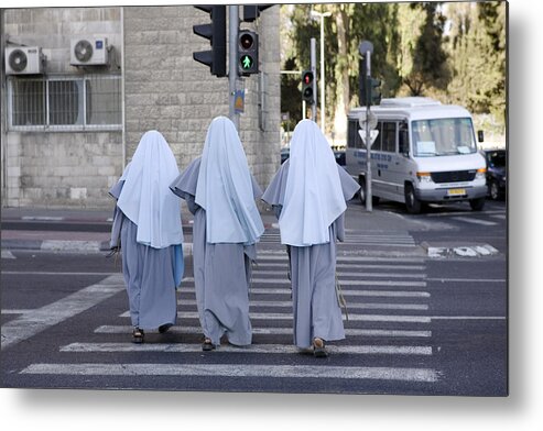 People Metal Print featuring the photograph Nuns on the Run by TerryJ