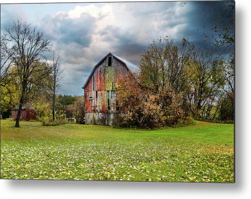 Northernmichigan Metal Print featuring the photograph Old Barn In Metamora DSC_0720 by Michael Thomas