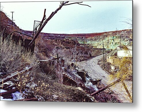 Photograph Metal Print featuring the photograph Old Morenci Arizona View From B Hill by John A Rodriguez