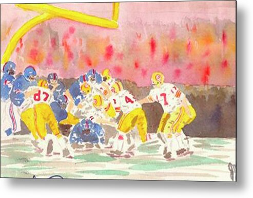 Redskins Metal Print featuring the painting Old School by John Macarthur