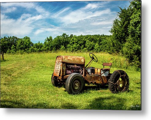 Old Tractor Metal Print featuring the photograph Old Tractor by GLENN Mohs