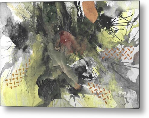 Abstract Metal Print featuring the painting Ombra Uno by Gail Marten