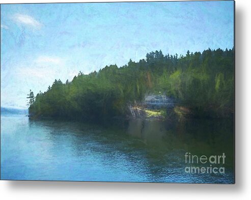 Lake Metal Print featuring the digital art On the edge of Paradise by Xine Segalas