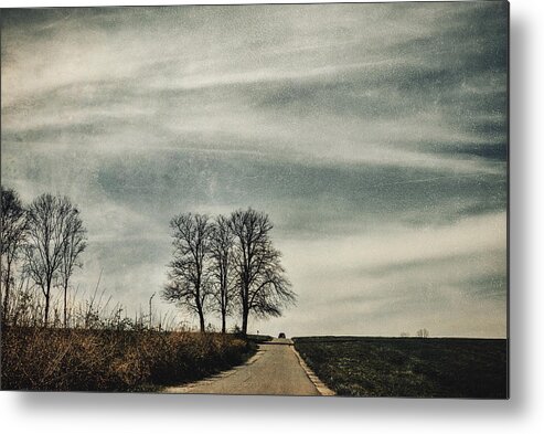 On The Road Metal Print featuring the photograph On the road by Yasmina Baggili