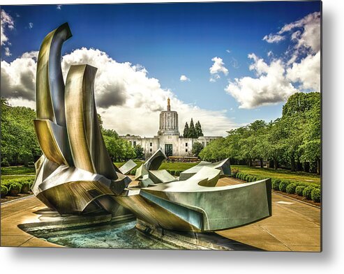 Salem Oregon Metal Print featuring the photograph Oregon Capital by Jerry Cahill