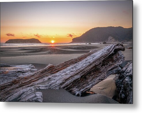 Sunset Metal Print featuring the photograph Oregon Pacific Sunset by Ron Long Ltd Photography