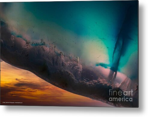 Imagination Metal Print featuring the digital art Other Worlds - A Sunset by Mark Valentine