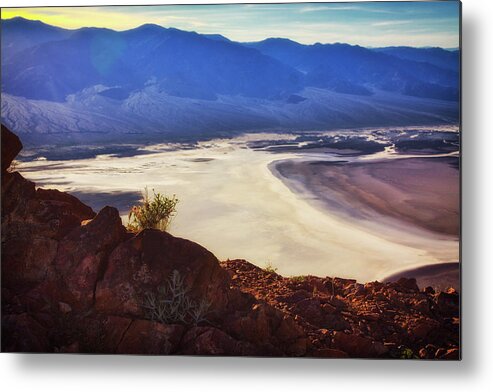 Death Valley Metal Print featuring the photograph Overlooking the Death Valley by Tatiana Travelways
