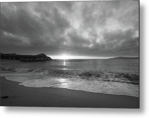 Pacific Coast Metal Print featuring the photograph Pacific coast sunset at Monterey California by Carol Highsmith