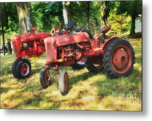 Farmall Metal Print featuring the photograph Pair of Farmalls by Mike Eingle