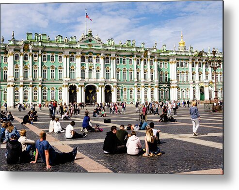 Hermitage Metal Print featuring the photograph Palace Square Gathering by Craig A Walker