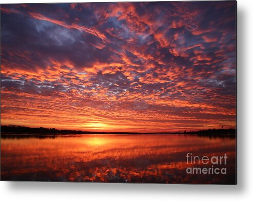 Pandemic Sunset Metal Print featuring the photograph Pandemic Fire over the Upper Niagara by Tony Lee