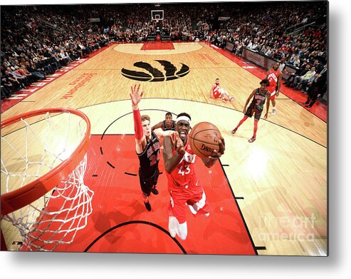 Nba Pro Basketball Metal Print featuring the photograph Pascal Siakam by Ron Turenne