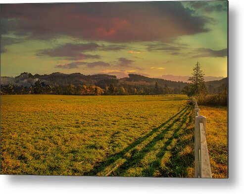 Agriculture Metal Print featuring the photograph Pasture Land by Bill Posner