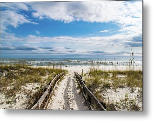 Path Metal Print featuring the photograph Pathway to the Beach, Perdido Key, Florida by Beachtown Views