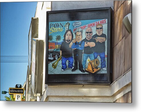 Pawn Stars Metal Print featuring the photograph Pawn Stars at Gold and Silver Pawn Shop Las Vegas by Tatiana Travelways