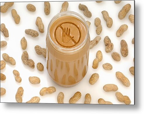 Nut Metal Print featuring the photograph Peanut allergy by Fertnig