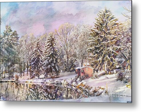 Winter Metal Print featuring the photograph Perfect Winter Scene by Marcia Lee Jones