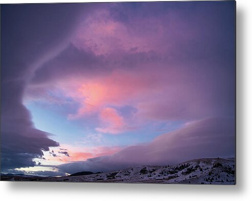Montana Metal Print featuring the photograph Pink Axtel Sunrise in Montana by Wes Hunt