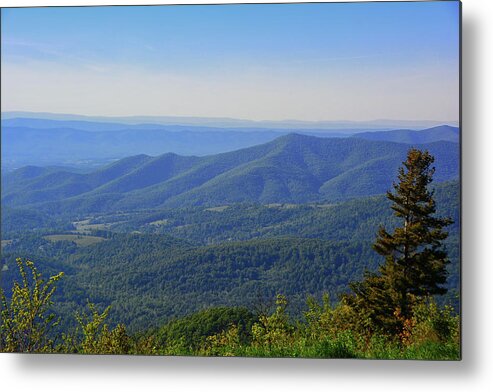 Pinnacles From Skyland Drive Of Shenandoah National Park Metal Print featuring the photograph Pinnacles from Skyland Drive of Shenandoah National Park by Raymond Salani III