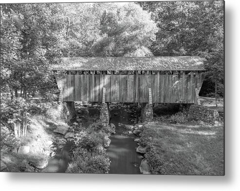 North Carolina Metal Print featuring the photograph Pisgah Covered Bridge Northside 4 by Donna Twiford