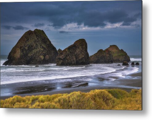 Oregon Metal Print featuring the photograph Pistol River Storm at Myers Beach by Darren White