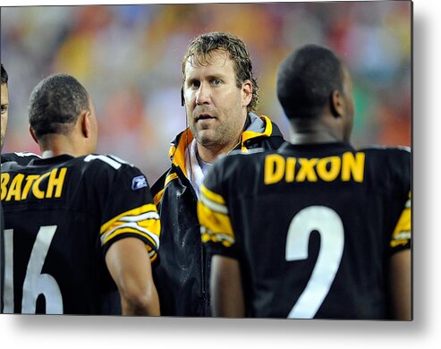 Ben Roethlisberger Metal Print featuring the photograph Pittsburgh Steelers v Washington Redskins by Greg Fiume