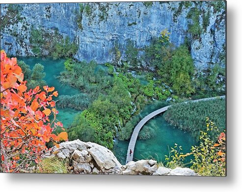 Plitvice Lakes Metal Print featuring the photograph Plitvice Lakes View From Above by Yvonne Jasinski