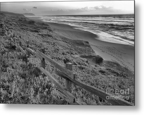 Point Reyes Metal Print featuring the photograph Point Reyes Marin County Spring Sunset Black And White by Adam Jewell