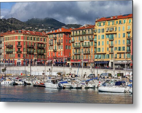 Nice Metal Print featuring the photograph Port Lympia In City Of Nice In France by Artur Bogacki