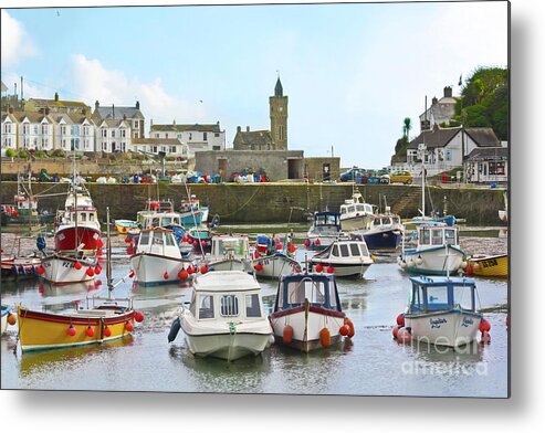 British Metal Print featuring the photograph Porthleven Inner Harbour by Terri Waters