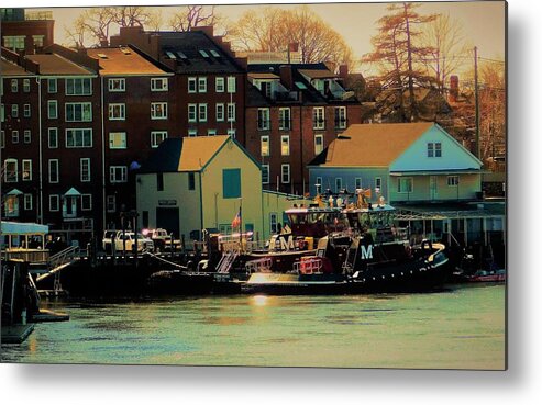- Portsmouth Nh Tugboat Metal Print featuring the photograph - Portsmouth NH Tugboat by THERESA Nye