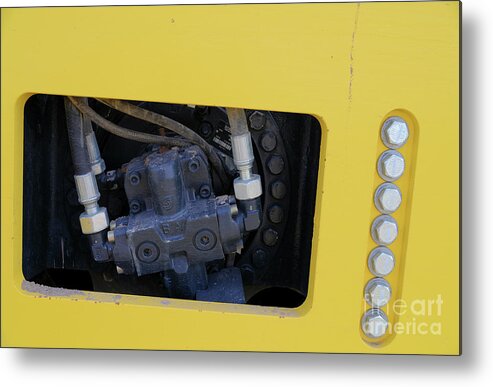 Yellow Metal Print featuring the photograph Power Source by Kae Cheatham