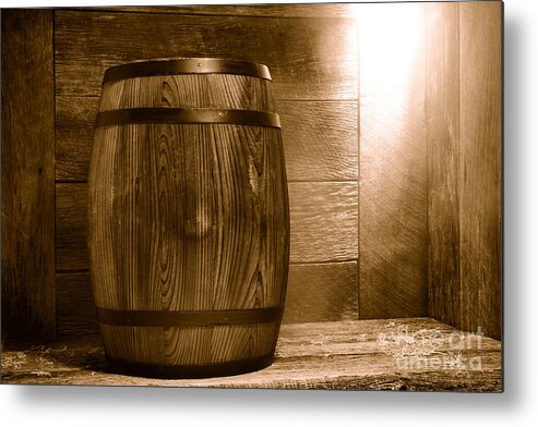Whisky Metal Print featuring the photograph Precious Cargo - Sepia by Olivier Le Queinec