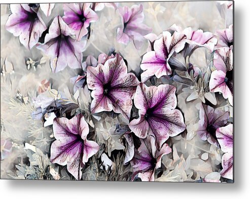 Flowers Metal Print featuring the painting Purple Flowers by Patricia Piotrak
