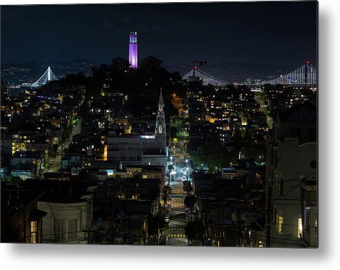  Metal Print featuring the photograph Purple Lights by Louis Raphael