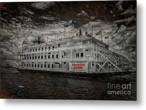 Boats Metal Print featuring the photograph Queen of Savannah Georgia Photo-Art by DB Hayes