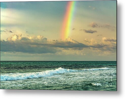 Rainbow Metal Print featuring the photograph Rainbow Waves, Pensacola Beach, Florida by Beachtown Views