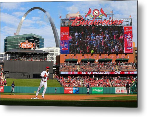 St. Louis Metal Print featuring the photograph Randal Grichuk by Dilip Vishwanat