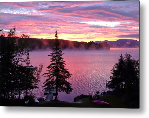 Lake Metal Print featuring the photograph Rangeley Red Sunrise by Russ Considine