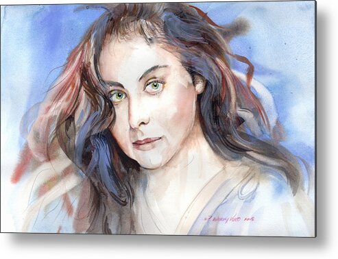 Portrait Metal Print featuring the painting Raquel by P Anthony Visco