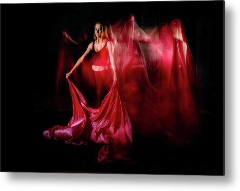 Reagan Metal Print featuring the photograph Reagan flowing in sea of red by Dan Friend