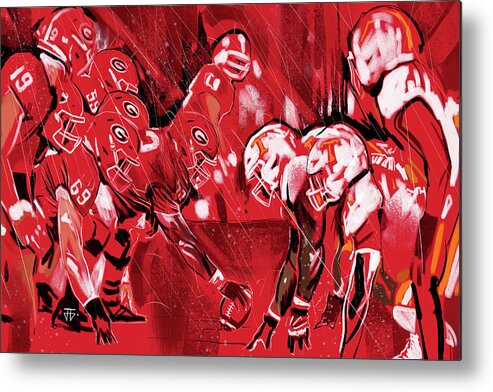 Red Reign Metal Print featuring the painting Red Reign by John Gholson