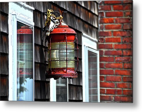 Copyright Elixir Images Metal Print featuring the photograph Red Roof Inn Provincetown, MA by Santa Fe