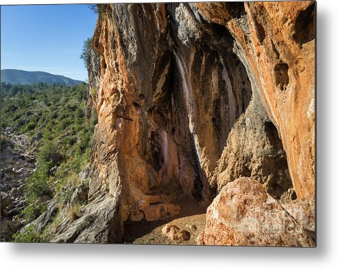 Mountains Metal Print featuring the photograph Red-brown rock formation 5. Abstract mountain beauty by Adriana Mueller