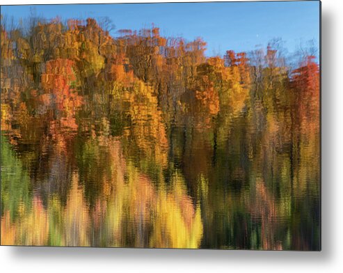 Reflection Metal Print featuring the photograph Reflection of Autumn Bear Swamp Ashfield MA by Michael Saunders