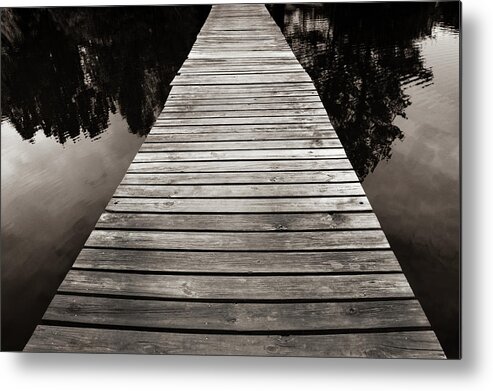 Trail Metal Print featuring the photograph Reflective Walk #1 by Jennifer Wright