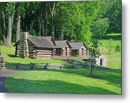 Revolutionary War Soldiers' Huts Metal Print featuring the photograph Revolutionary War Soldiers Huts by Sally Weigand