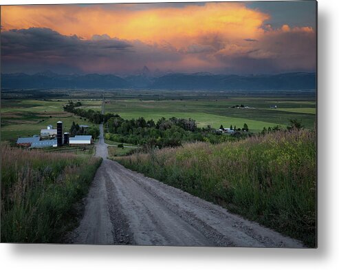 Road Metal Print featuring the photograph Riding the Light by Lance Christiansen